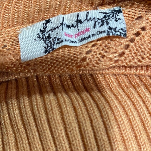 Free People Orange Knit Body Suit - Picture 5 of 6